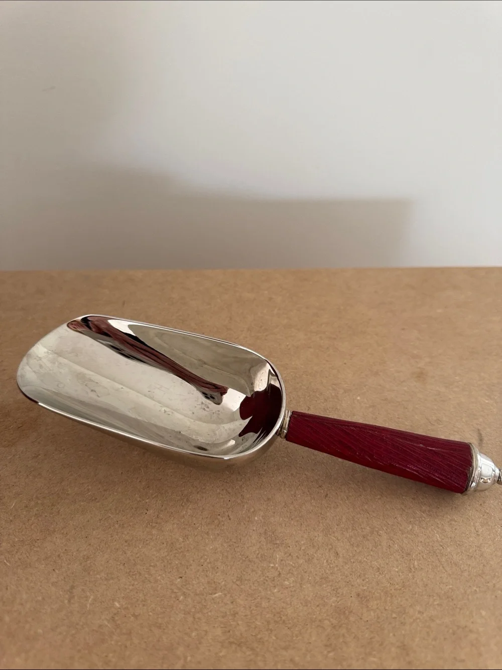 Vintage Burgundy Ice Bucket with Matching Scoop Postmodern Epi Texture Barware